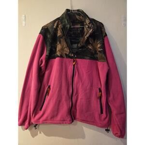 Trail Crest Women's Pink Fleece Zippered  Camouflage Jacket 18/20